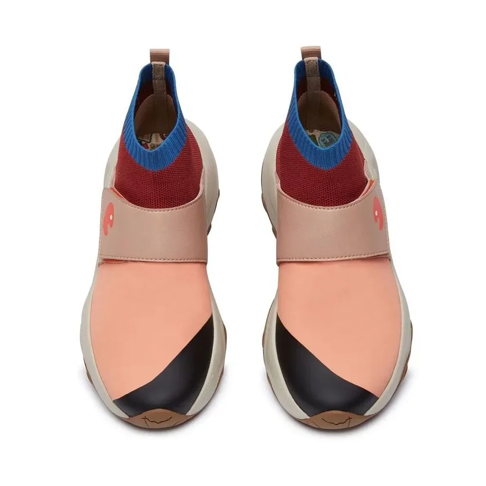 UIN Women's Walking Shoes Non-Slip Comfort Sneaker(Coral CAZORLA II) New No Box